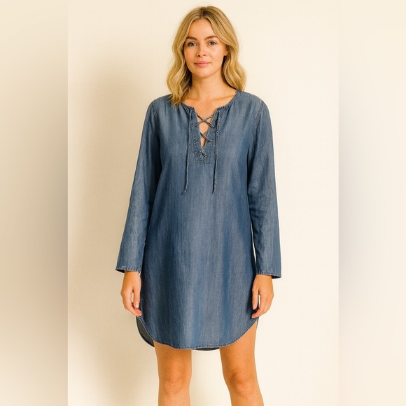 Cloth & Stone Chambray Shift Dress - Picture 1 of 8